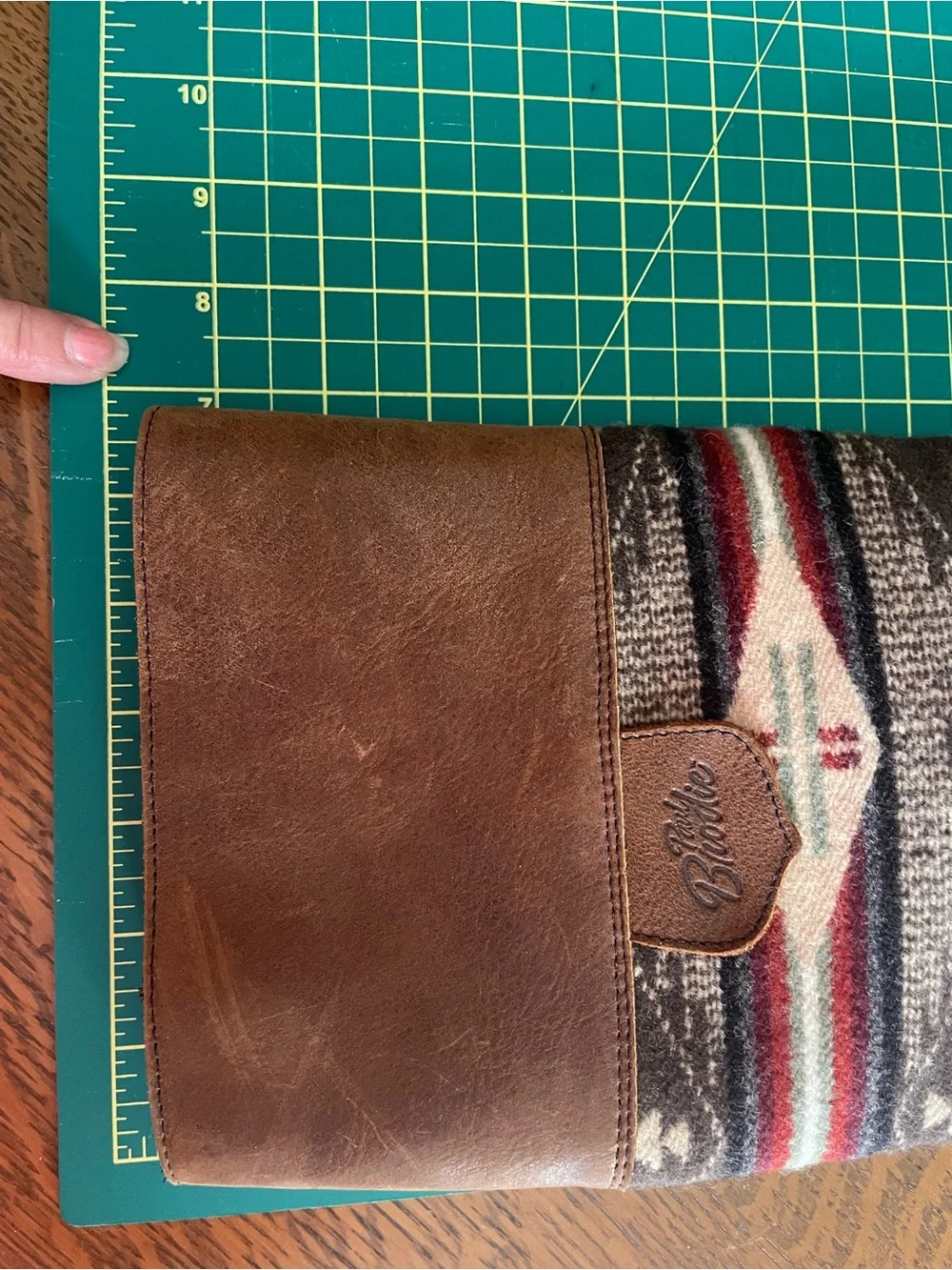 Brown Leather & Aztec Knit Mid-Calf (6) - Picture 14 of 15